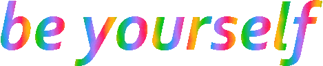 Rainbow Be Yourself Sticker by Niccolo Briamonte
