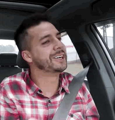 Video gif. Comedian John Crist holds his hands up in disagreement and says, “Okay. Nope.”