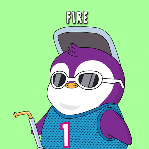 Fire Penguin GIF by Pudgy Penguins