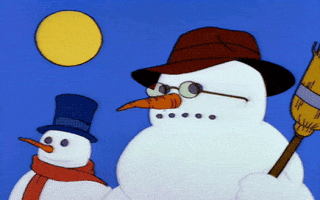 hot snowman GIF
