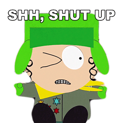 Kyle Broflovski Shut Up Sticker by South Park