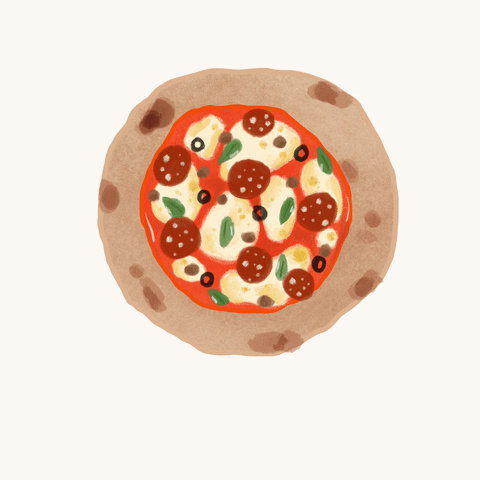 wirdasnmaw happy food pizza day GIF