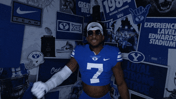 Byu Football Chest Pound GIF by BYU Cougars