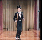 funny face dancing GIF Fred Astaire tap dancing with cane