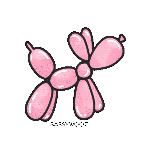 Balloon Dog Sticker by Sassy Woof