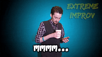Hot Chocolate Coffee GIF by Extreme Improv