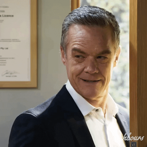 Paul Robinson Smile GIF by Neighbours (Official TV Show account)