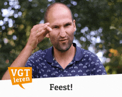 vgtleren feest gebaren vgt vlaamse gebarentaal GIF