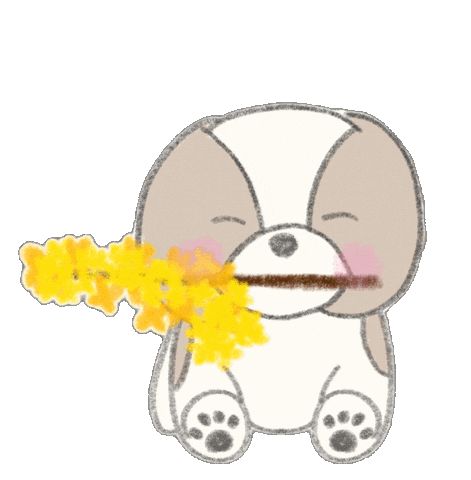 Dog 花 Sticker