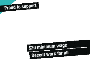 Ontario Minimum Wage Sticker by Decent Work and Health Network