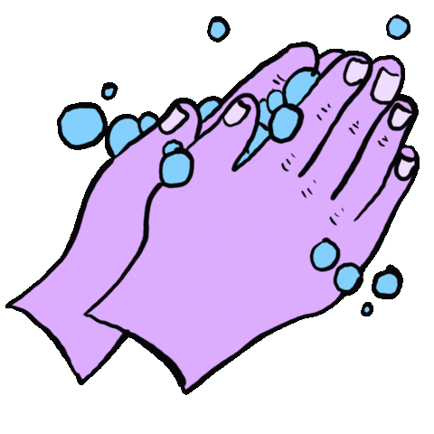 Wash Hands Virus Sticker by Vienna Pitts