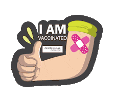 Happy Vaccine Sticker by Centennial College