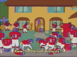 Homer Simpson Broncos GIF