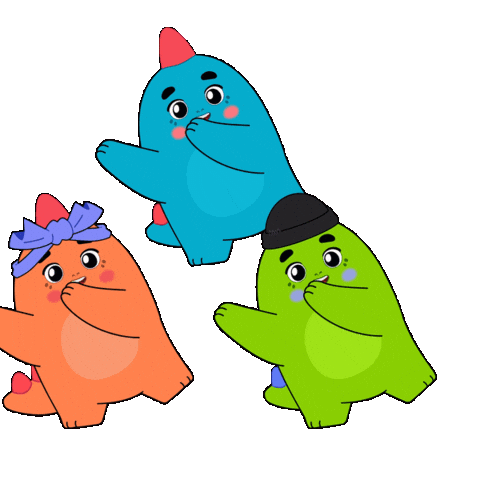 Happy Dance Sticker by Dino Gotchis