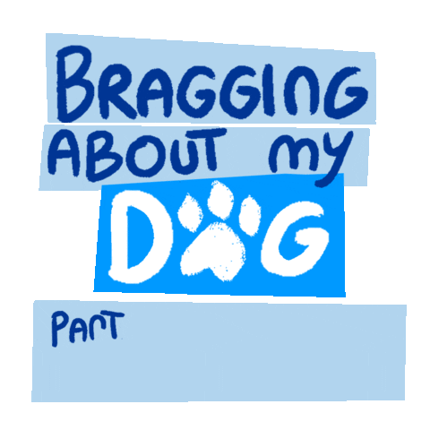Bragging I Love My Dog Sticker by American Kennel Club