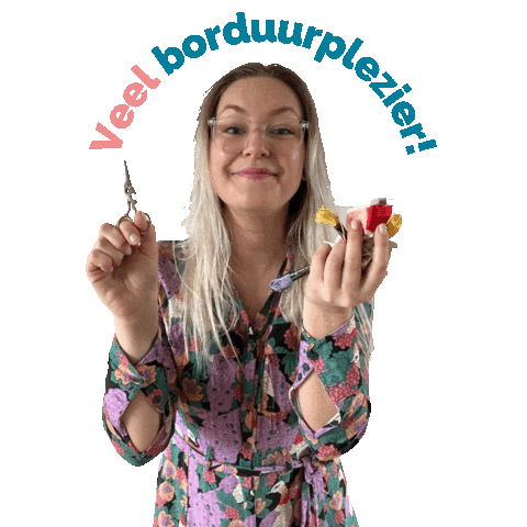 Iris Borduurt Sticker