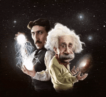 Nikola Tesla Einstein GIF