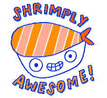 Sushi Shrimp Sticker by Steph Stilwell