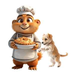 The Baker Hungry Dog Sticker