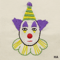 Clown Embroidery GIF by Harmonie Aupetit
