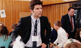  parks and recreation adam scott ben and april GIF