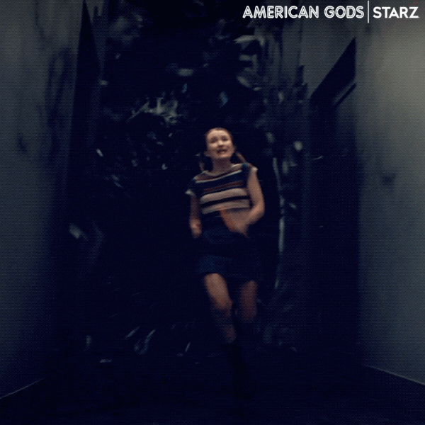 Emily Browning Running GIF by American Gods