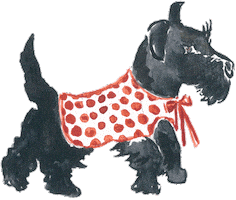 Driving Black Dog Sticker by Radley