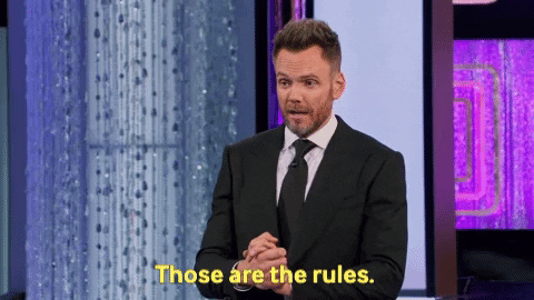 Joel Mchale Rules GIF by ABC Network - Find & Share on GIPHY