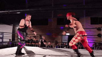 Clothesline Felix Young GIF by SHWA Wrestling