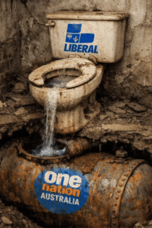 Pauline Hanson Poop GIF