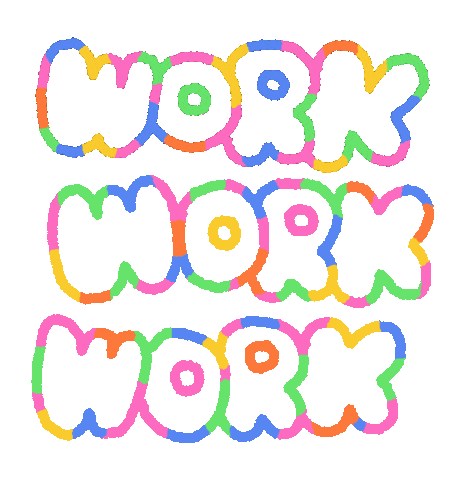 Working Work Work Work Sticker by yellowandyou