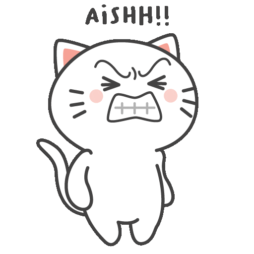 Cute Cartoon Peach Cat Angry GIF