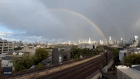 Double Rainbow Stretches Over Chicago Skyline