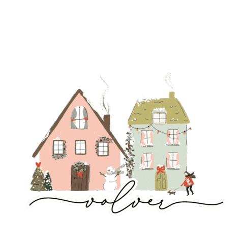 Christmas Volver Sticker by Lora Bailora