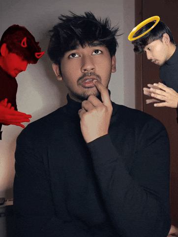 Listen Good Vs Evil GIF