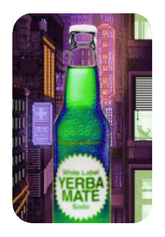Drink All Night Sticker by White Label Yerba Mate Soda
