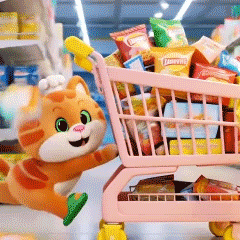 Shopping Spree Cat GIF by UpStudiosWorld