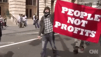 protest tbt occupy wall street people not profits GIF