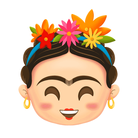 Happy Frida Kahlo Sticker by ¡Ay Güey! for iOS & Android | GIPHY