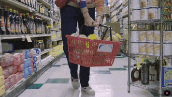 WhoHaha ghosts shopping cart grocery shopping women in comedy GIF