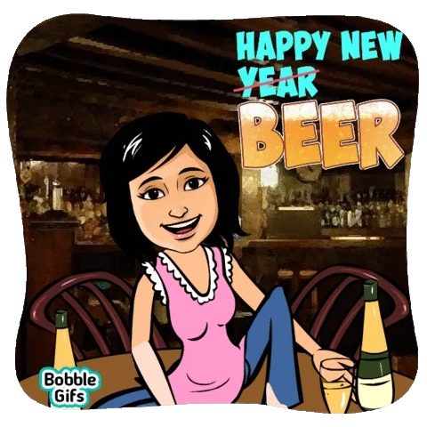 New Year Party GIF by Bobble