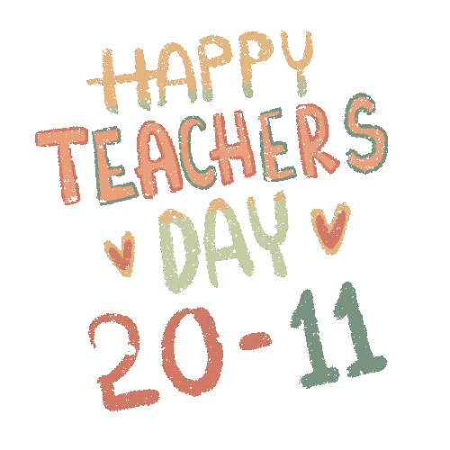 Teachers Day Calligraphy Sticker