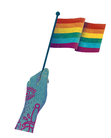 Gay Pride Sticker by David van der Veen