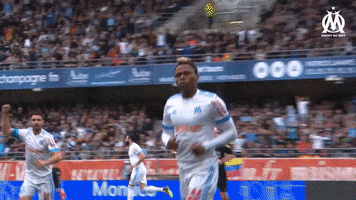 french football hug GIF by Olympique de Marseille
