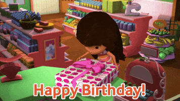 Happy Birthday Gift GIF by Strawberry Shortcake