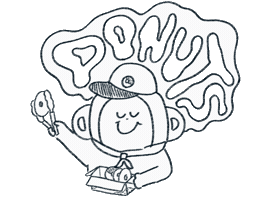 Monkey Donuts Sticker