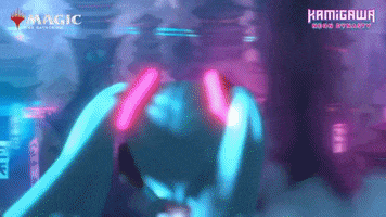 Hatsune Miku Neon GIF by Magic: The Gathering