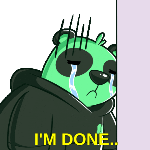 Give Up Crying Sticker by SuperVerse