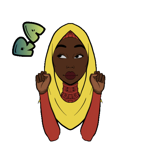 African Muslim Gif Artist Sticker by RS