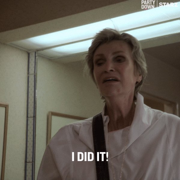 I Did It Win GIF by Party Down